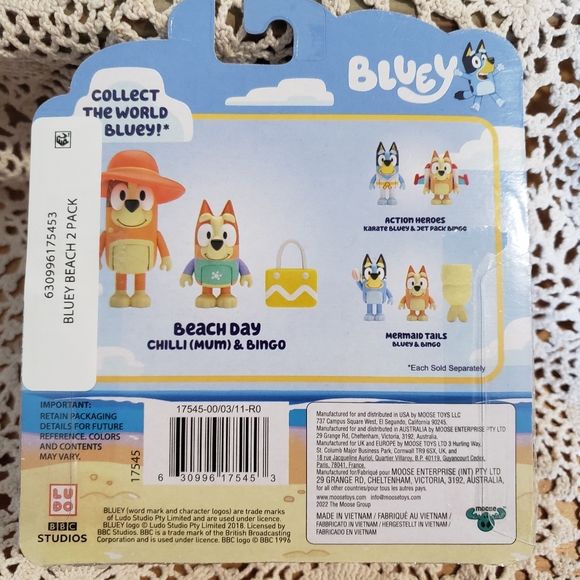 Bluey Story Beach Day Starter Pack Action Figure Set NWT - Picture 2 of 2